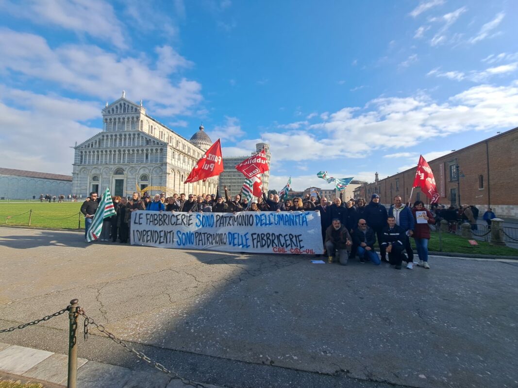 Proclamato lo stato di agitazione del personale delle fabbricerie che operano presso l’Opera del Duomo di Pisa