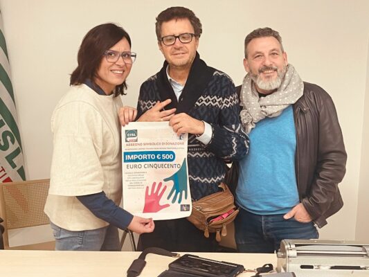 La foto della donazione