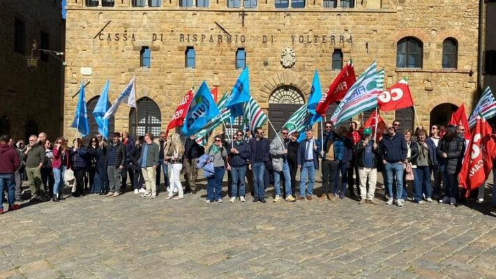 Altissima adesione dei lavoratori della Cassa di risparmio di Volterra